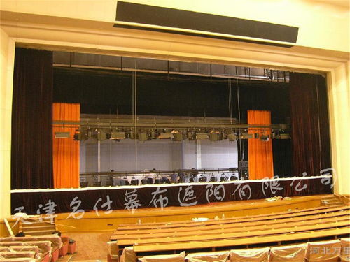 天津訂做 會(huì)議舞臺(tái)幕布 劇場b1級(jí)阻燃幕布 禮堂背景幕布